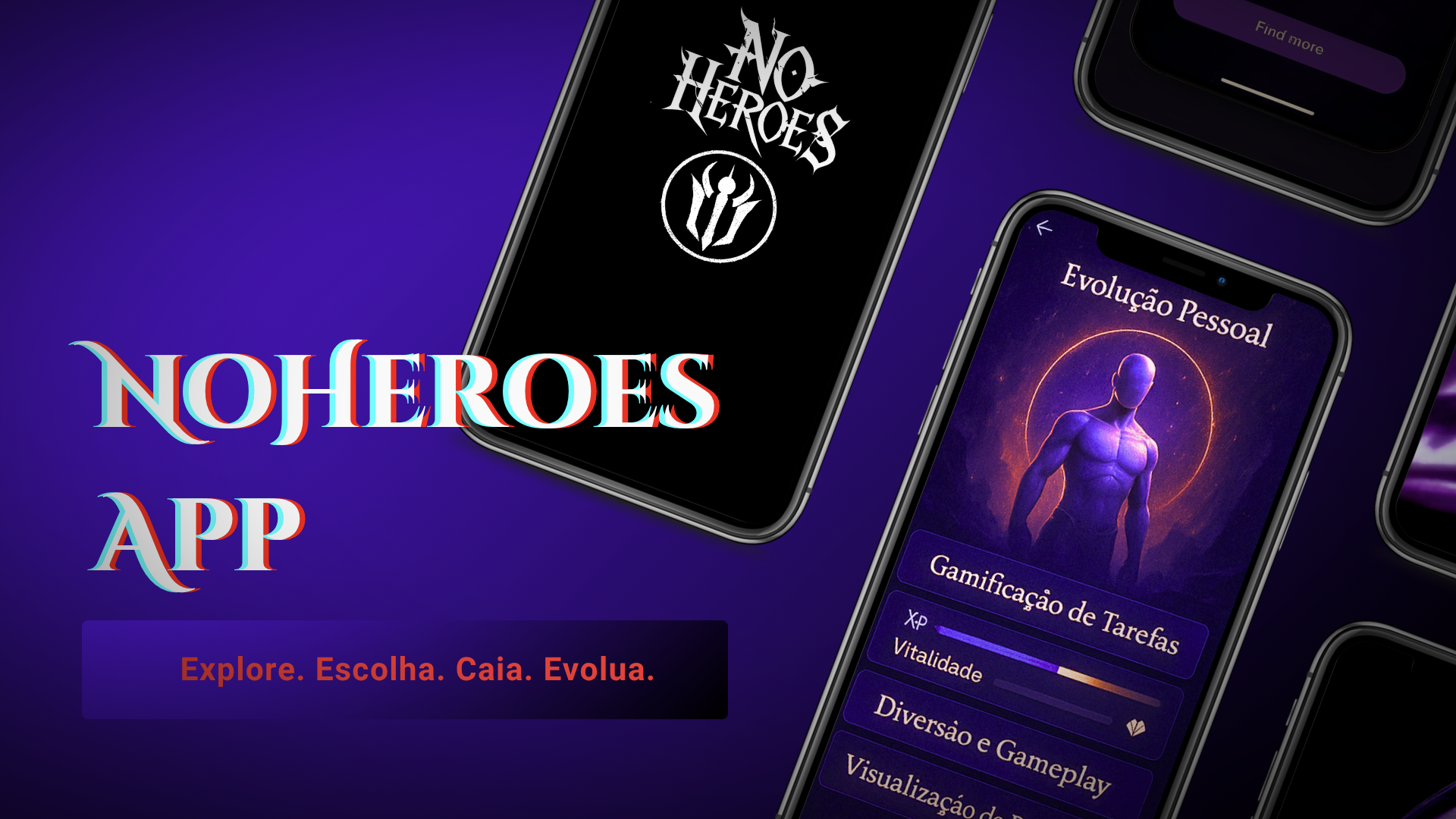 Interface do App NoHeroes